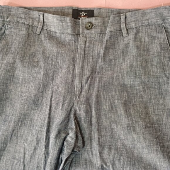 Dockers Straight Fit Mens 32x29 Pants 4 Pockets Navy Blue Stretch 98% Cotton - Picture 1 of 10